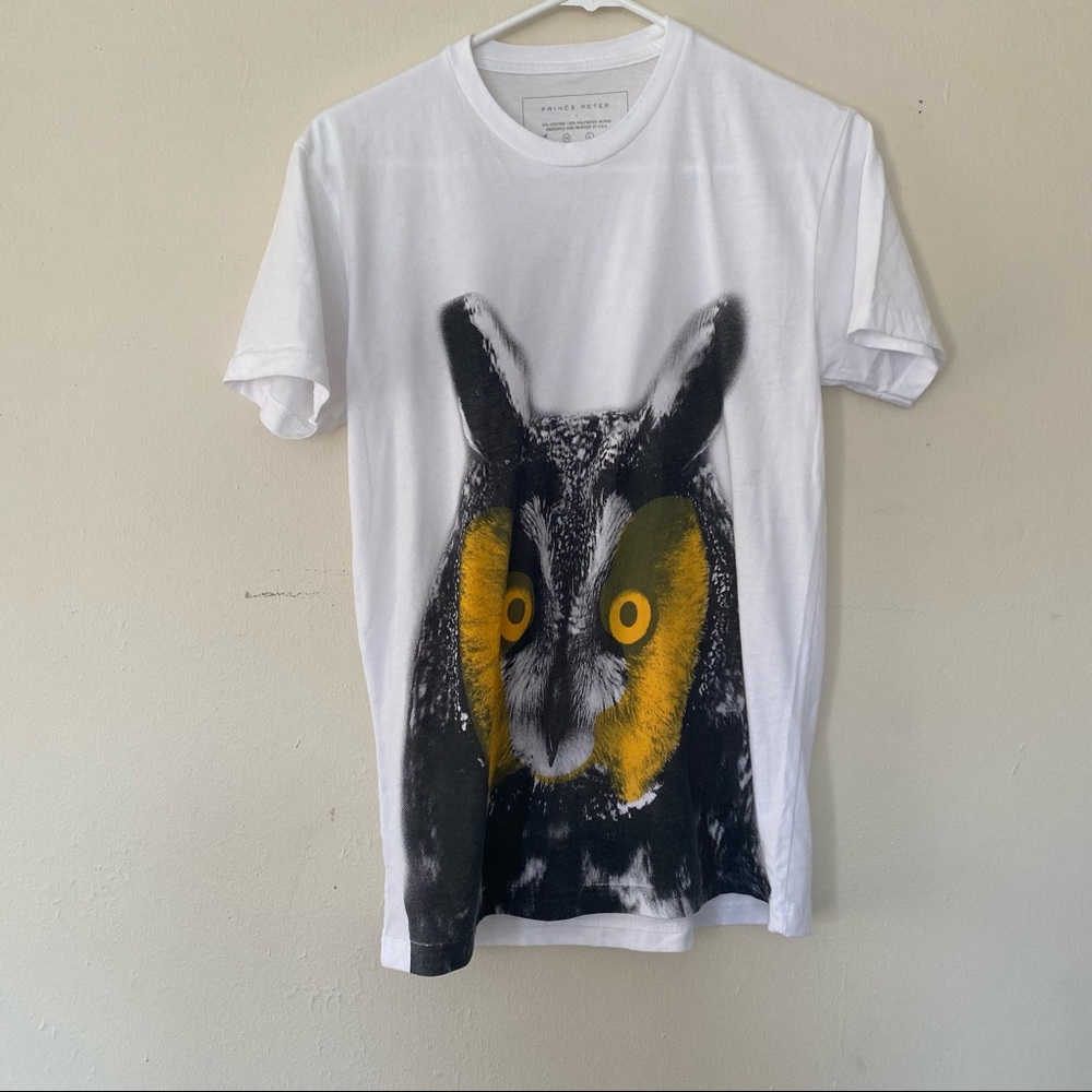 Prince Peter Collection Owl Graphic T Shirt Small